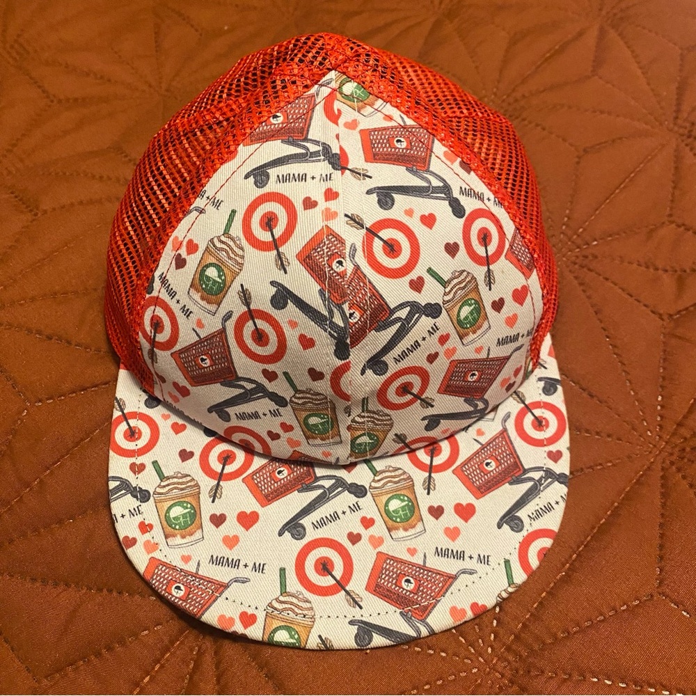 George Hats Child Size Mama + Me Target and Starbucks SnapBack Flat Brim Hat